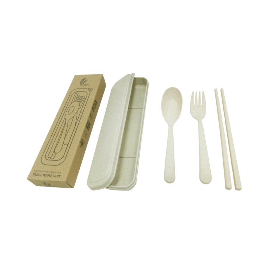 Alternative view of Wheat Fiber Cutlery Set with Box