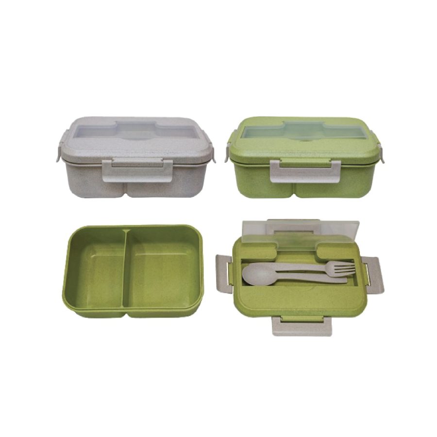 Eco Wheat Fiber Lunch Box with Spoon & Fork
