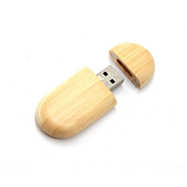 Oval Wooden Flash Drive